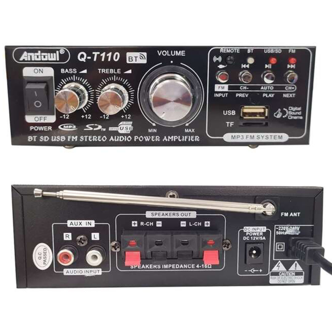 Τελικός ενισχυτής HI-FI stereo Andowl QT110 μαύρος