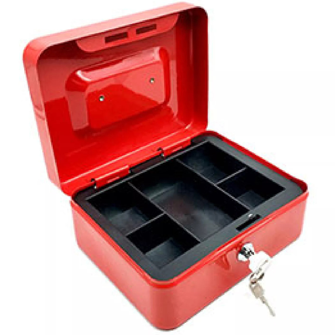 Μεταλλικό κουτί ταμείου με κλειδί 20x16x8.5εκ MOTARRO MI027-3 κόκκινο