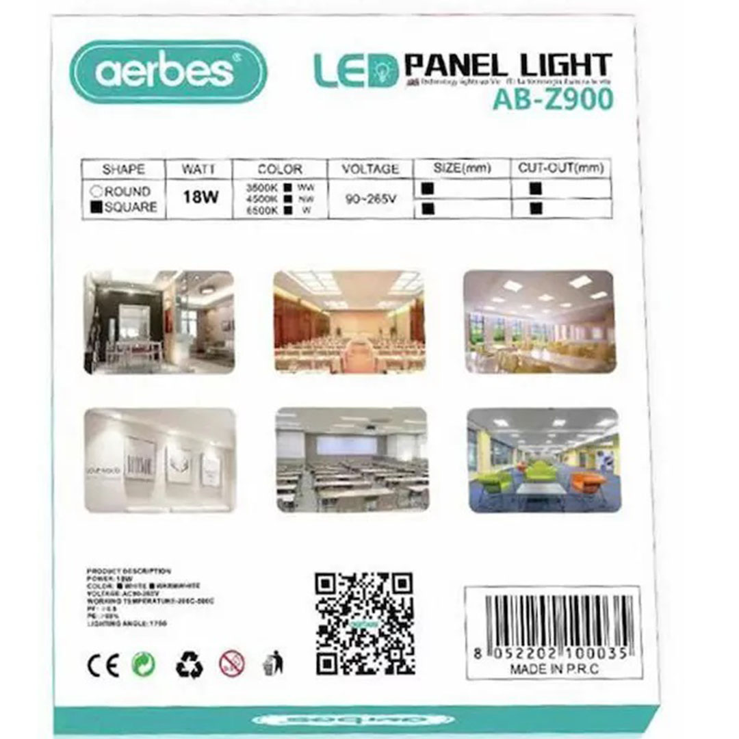 Προβολέας  LED panel light τετράγωνο σχήμα 25W aerbes AB-Z901