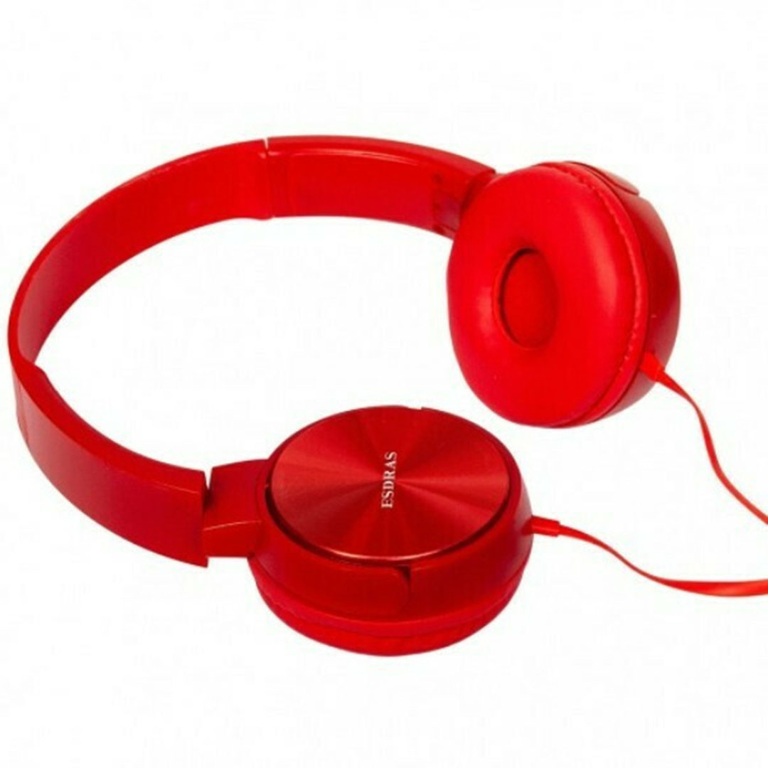 Ενσύρματα on ear ακουστικά ESDRAS BH07 κόκκινα