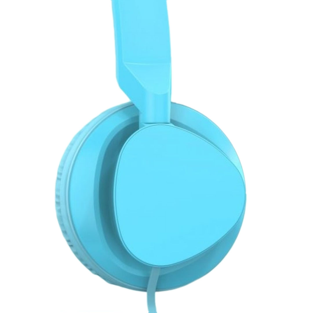 Ενσύρματα ακουστικά κεφαλής 3,5mm EZRA BH04 γαλάζιο