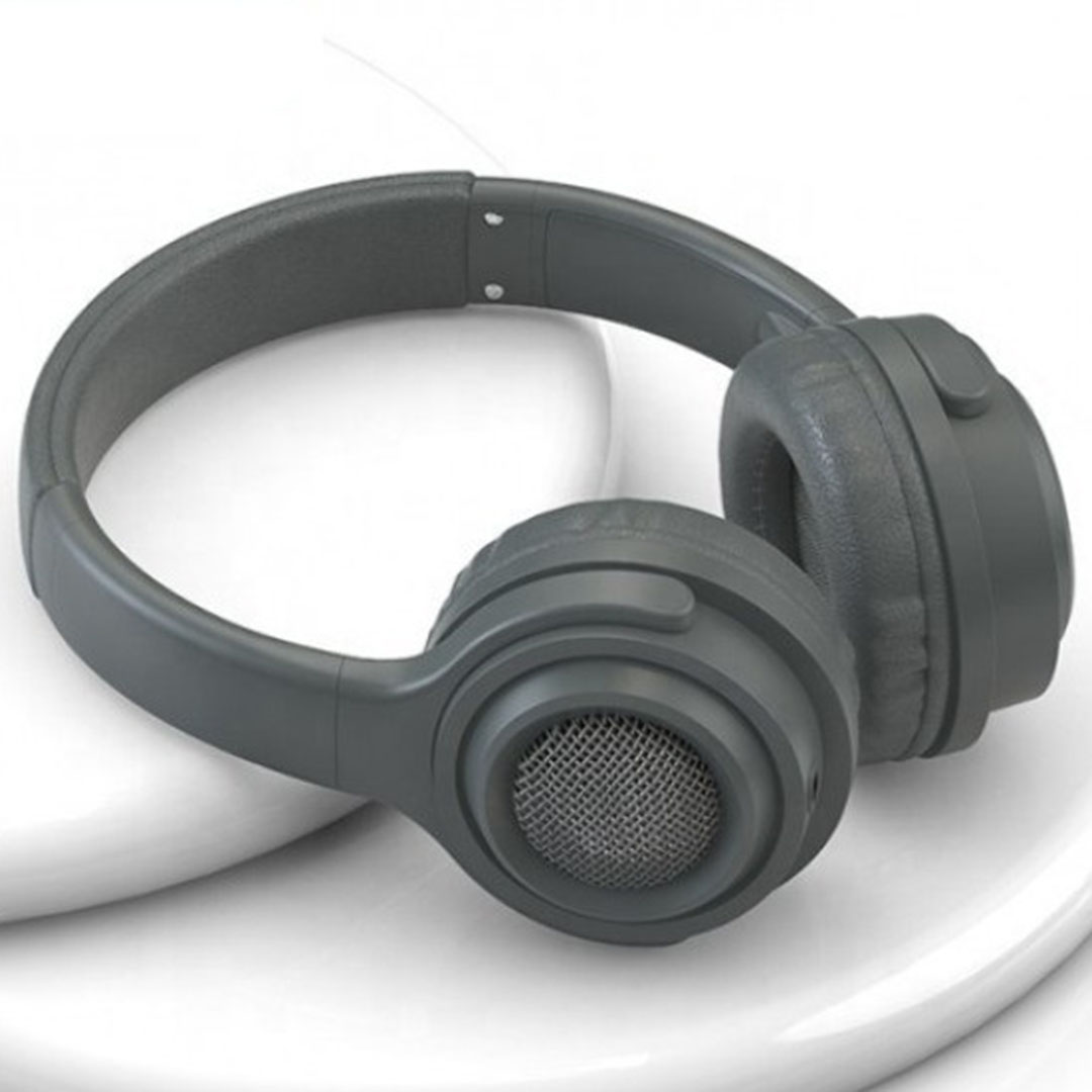 Ενσύρματα on ear ακουστικά Ezra BH03 σε γκρι χρώμα