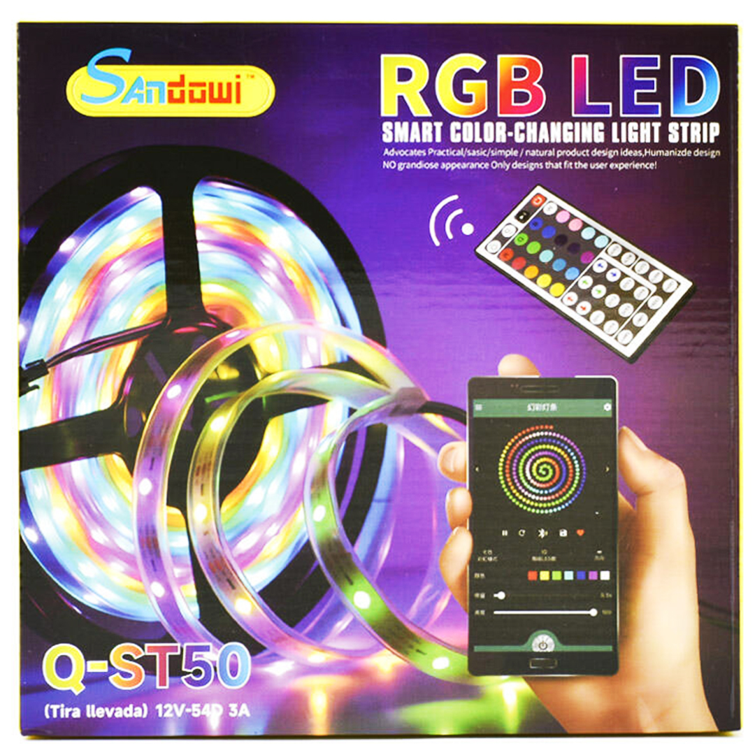 Ταινία LED τροφοδοσίας 220V RGB μήκους 5m με τηλεχειριστήριο Andowl Q-ST50