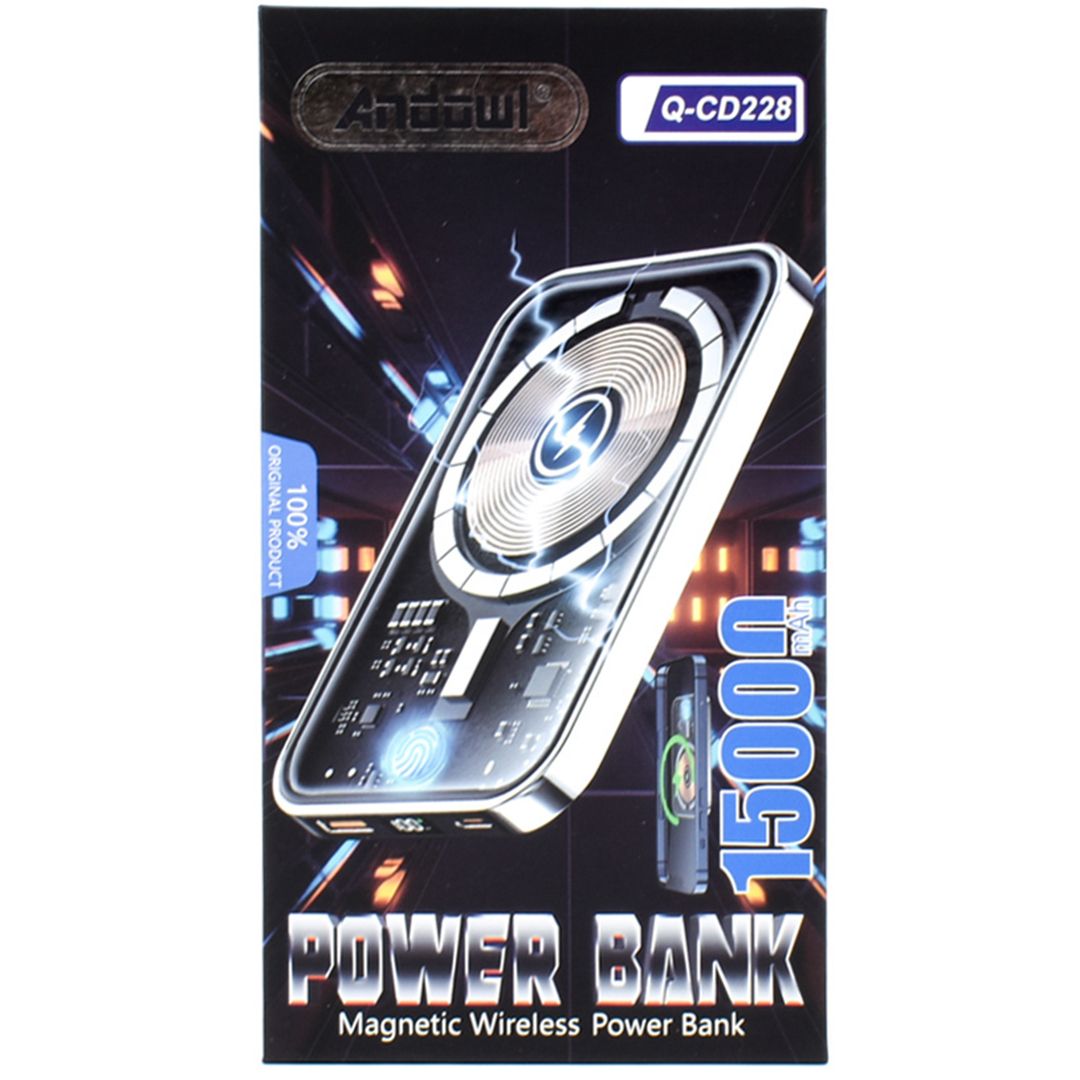 Power Bank 15000mAh 15W Andowl Q-CD228 μαύρο