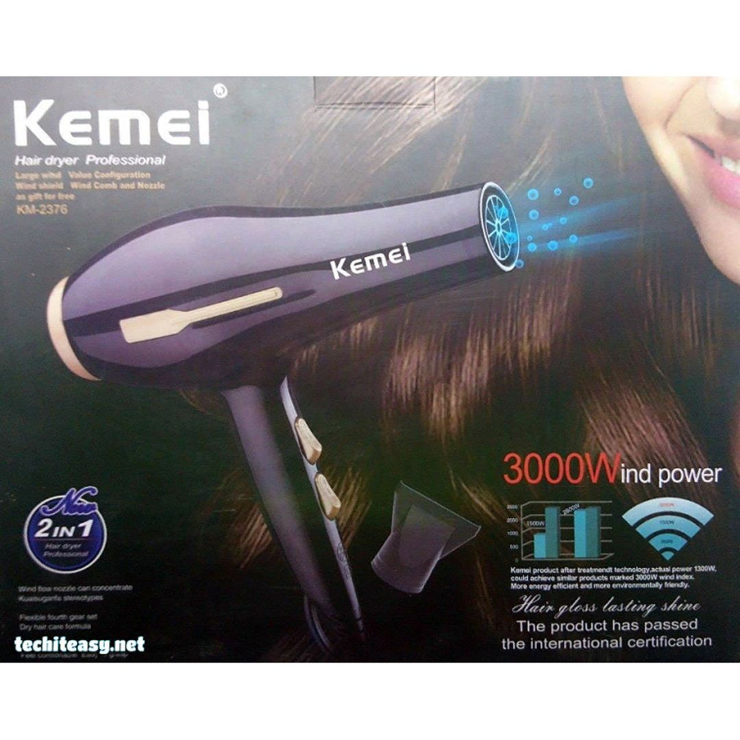 Πιστολάκι μαλλιών 3000W Kemei KM-2376