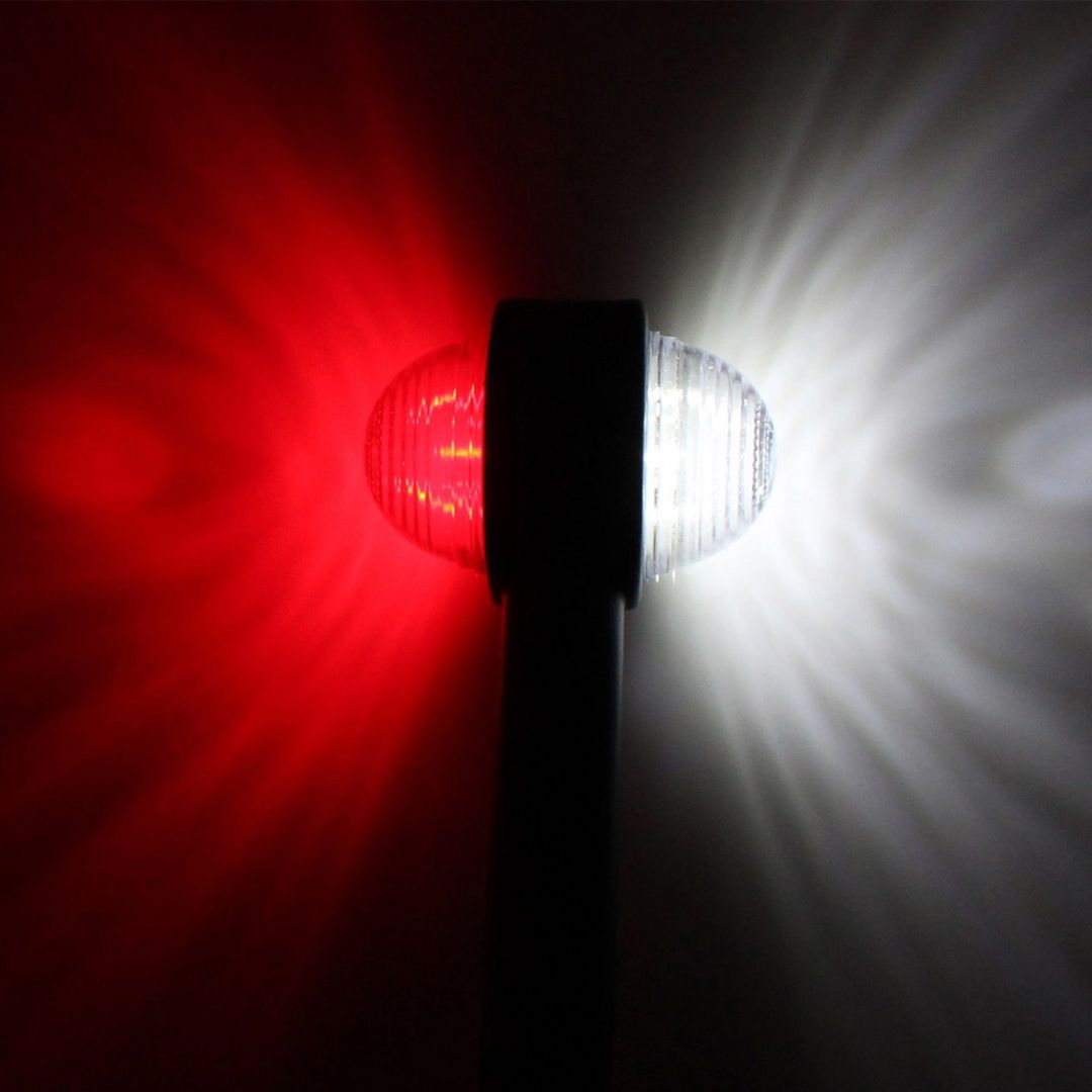 LED Πλευρικά Φώτα - Κέρατα Όγκου Αυτοκινήτου - Φορτηγού 12V - 24V IP66 Λευκό - Κόκκινο 2 τμχ