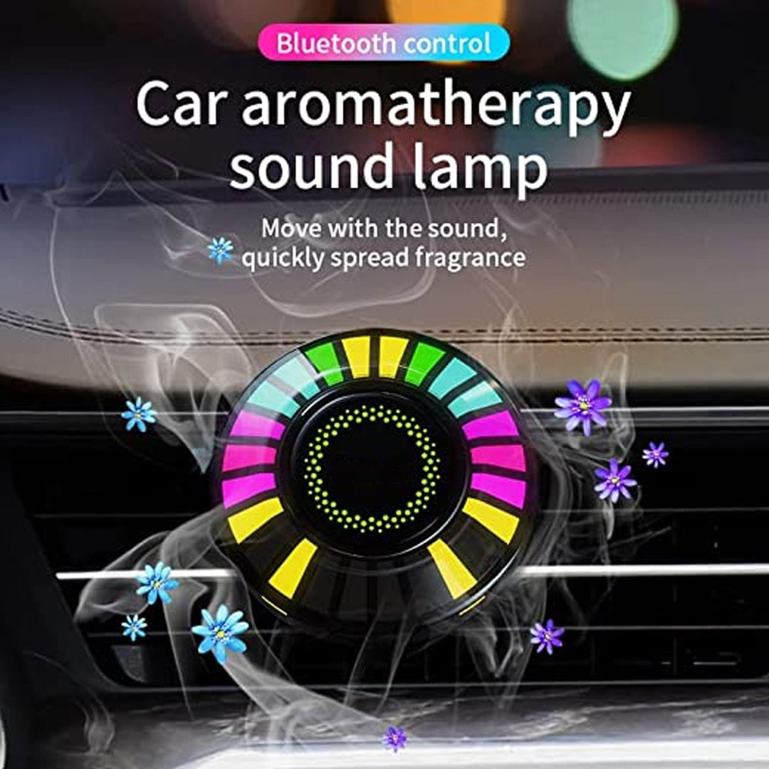LED RGB Εσωτερικού Φωτισμού Αυτοκινήτου με Αναπαραγωγή στο Ρυθμό της Μουσικής και Αρωματικό HW-0078