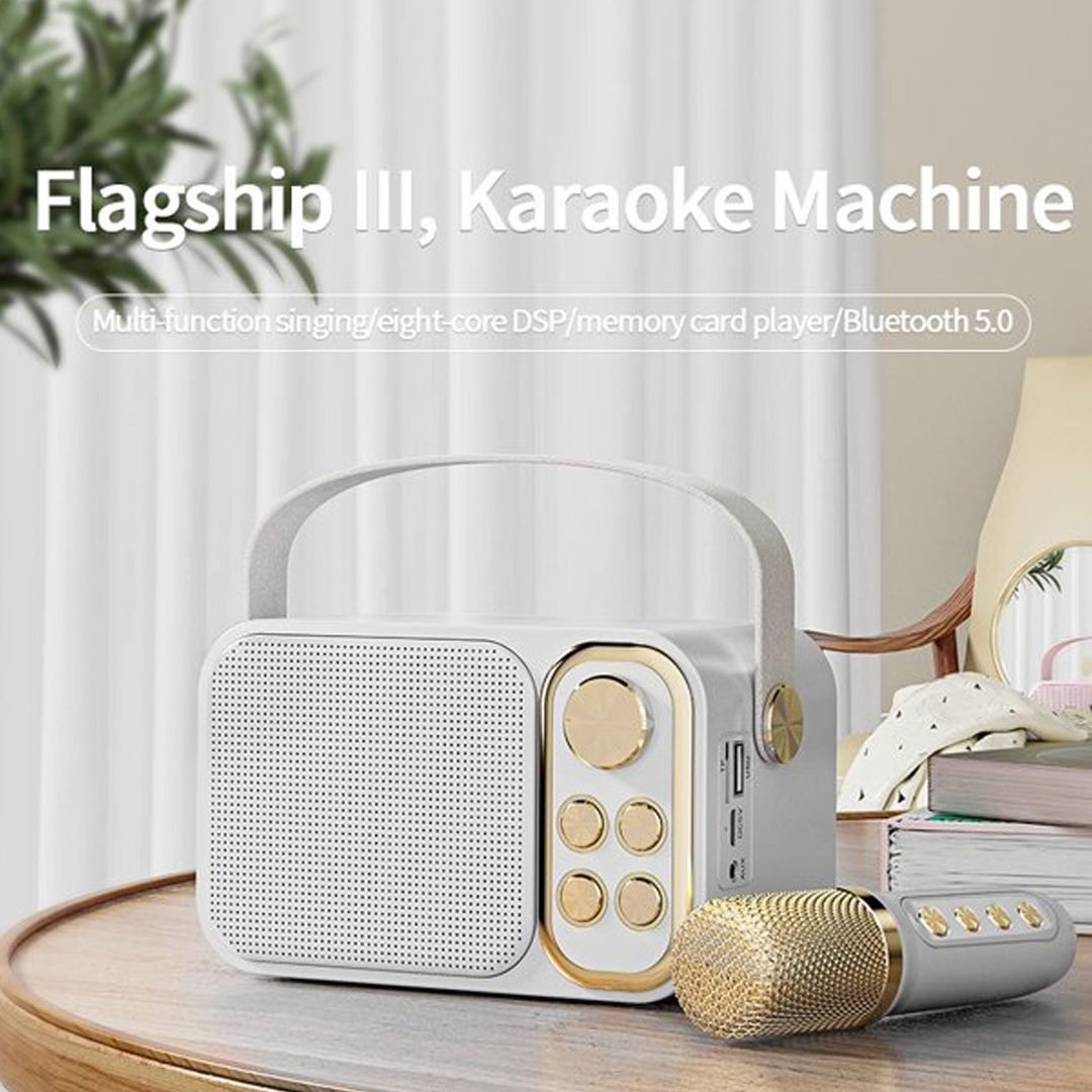 Σύστημα Karaoke με Ασύρματo Μικρόφωνo WY-YS104 σε Λευκό Χρώμα