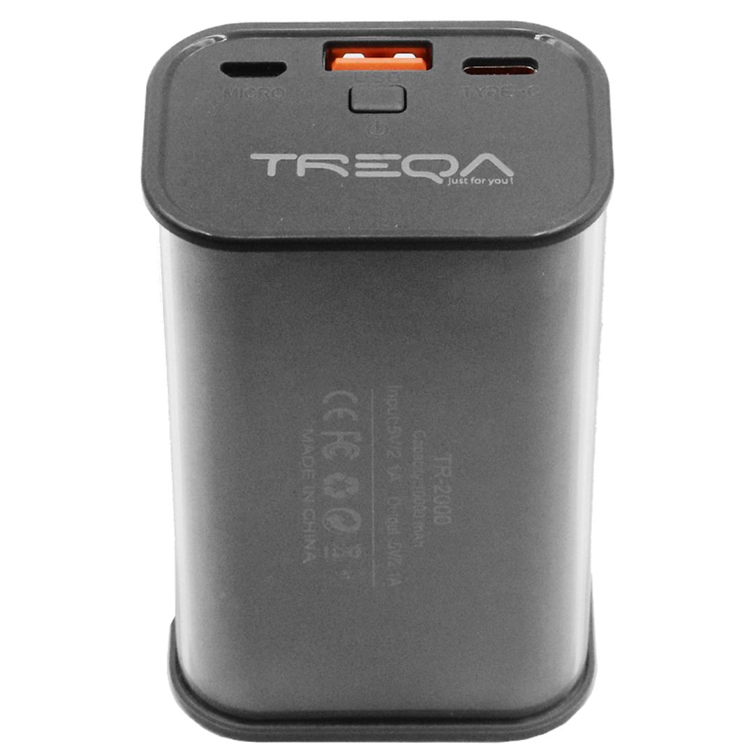 TR-2000 Power Bank 10000mAh με Θύρα USB-A και Θύρα USB-C Μαύρο