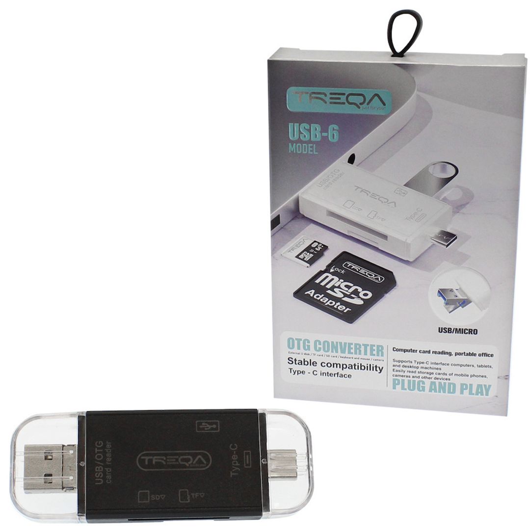 Treqa USB-6 Card Reader USB 2.0 micro USB Type-C για SD