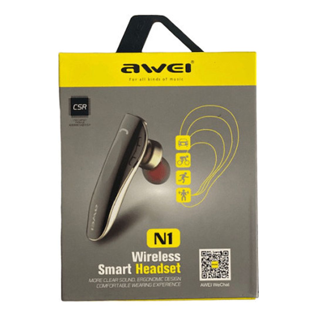 Awei N1 In-ear Bluetooth Handsfree Ακουστικό Γκρι