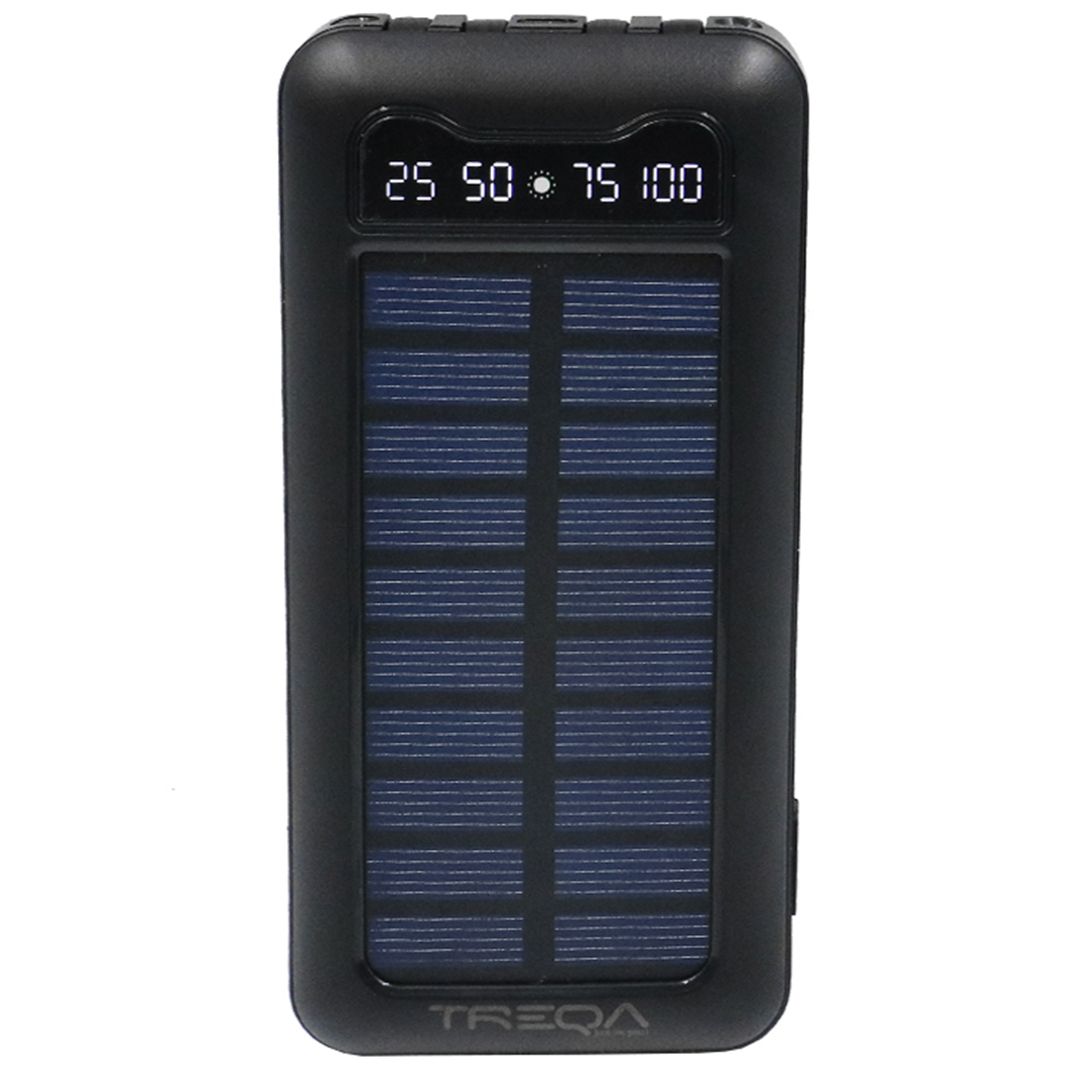 Treqa TR-946 Ηλιακό Power Bank 10000mAh με Θύρα USB-A Μαύρο