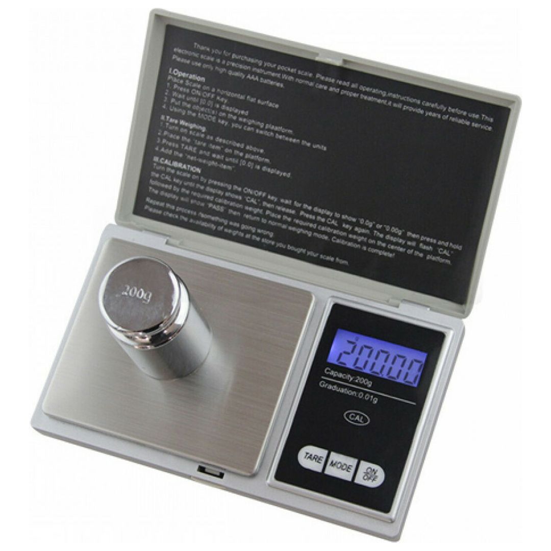 Ηλεκτρονική Επαγγελματική Ζυγαριά Ακριβείας Mini με Ικανότητα Ζύγισης 0.2kg και Υποδιαίρεση 0.01gr