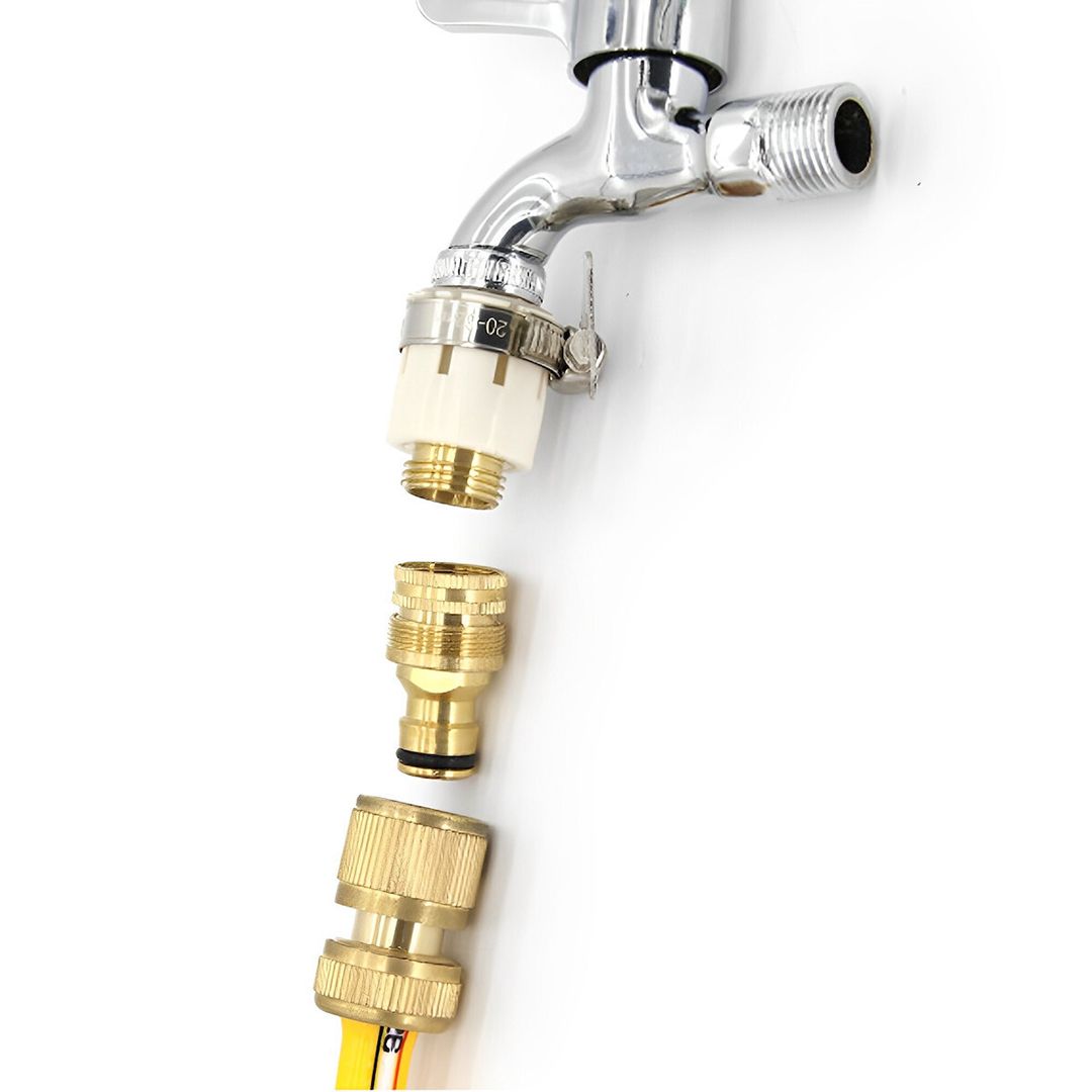 Σετ Πιστόλι Ποτίσματος - Εκτοξευτήρας Νερού Μεταλλικός για Λάστιχο Κήπου με Ταχυσυνδέσμους 1/2 inch