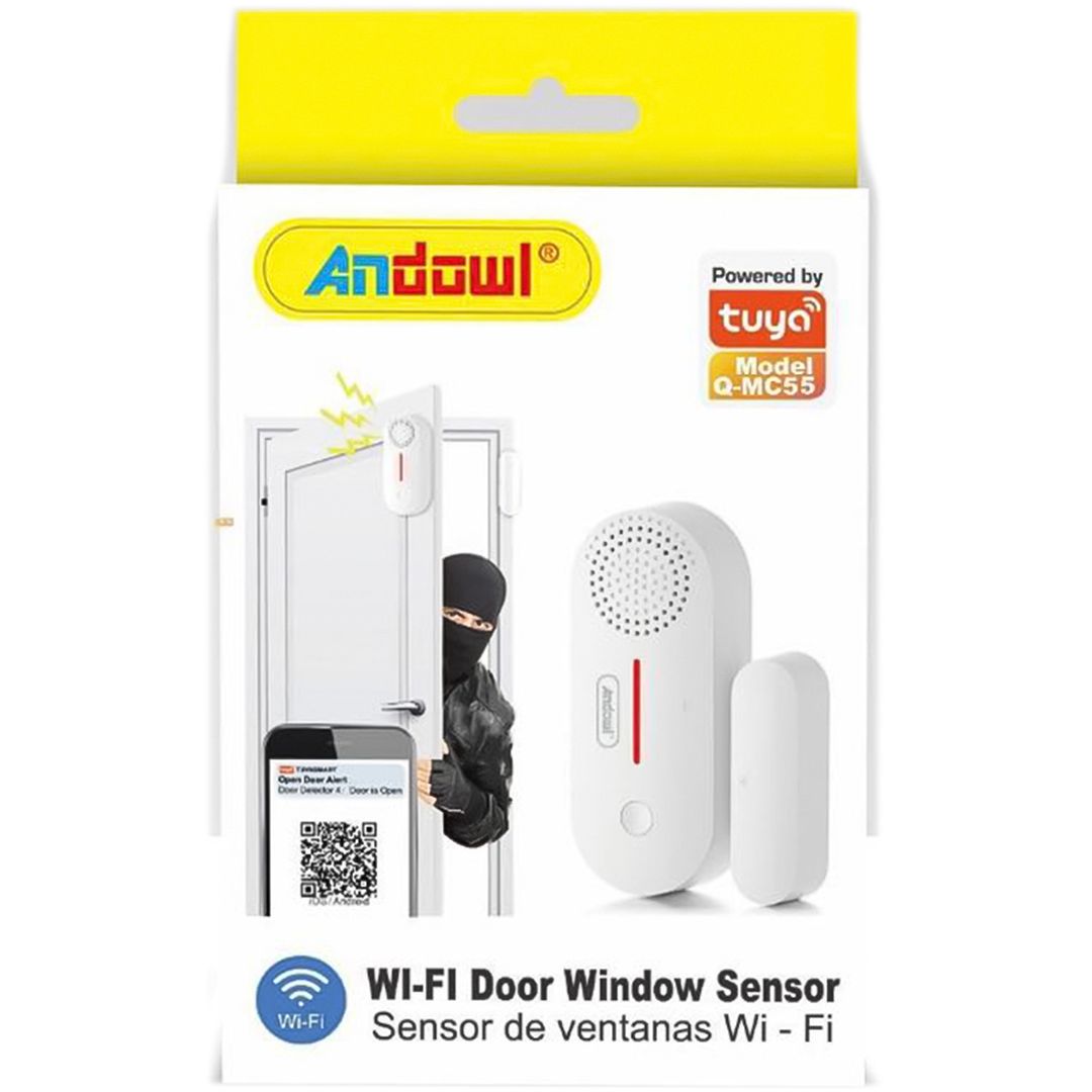 Andowl WiFi Αισθητήρας Πόρτας/Παραθύρου σε Λευκό Χρώμα Q-MC55