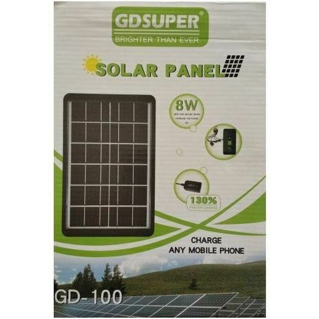 GD-100 Ηλιακός Φορτιστής Φορητών Συσκευών 8W με σύνδεση USB (15909)