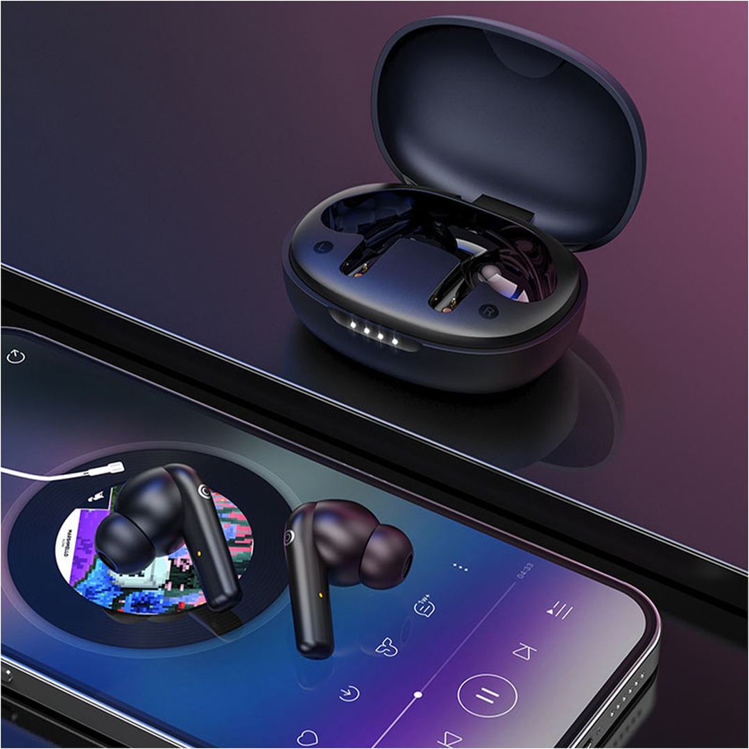 Hoco ES54 Gorgeous In-ear Bluetooth Handsfree Ακουστικά με Θήκη Φόρτισης Μαύρα