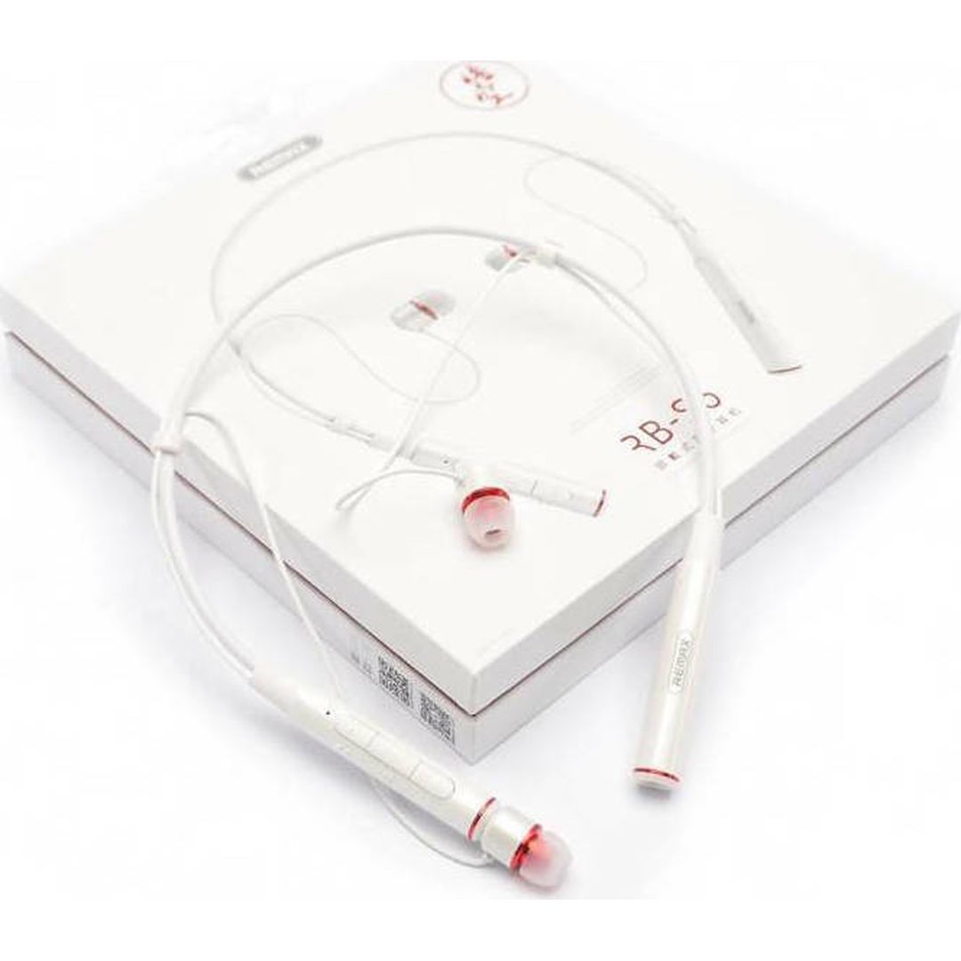 Remax RB-S6 In-ear Bluetooth Handsfree Ακουστικά με Αντοχή στον Ιδρώτα Λευκά