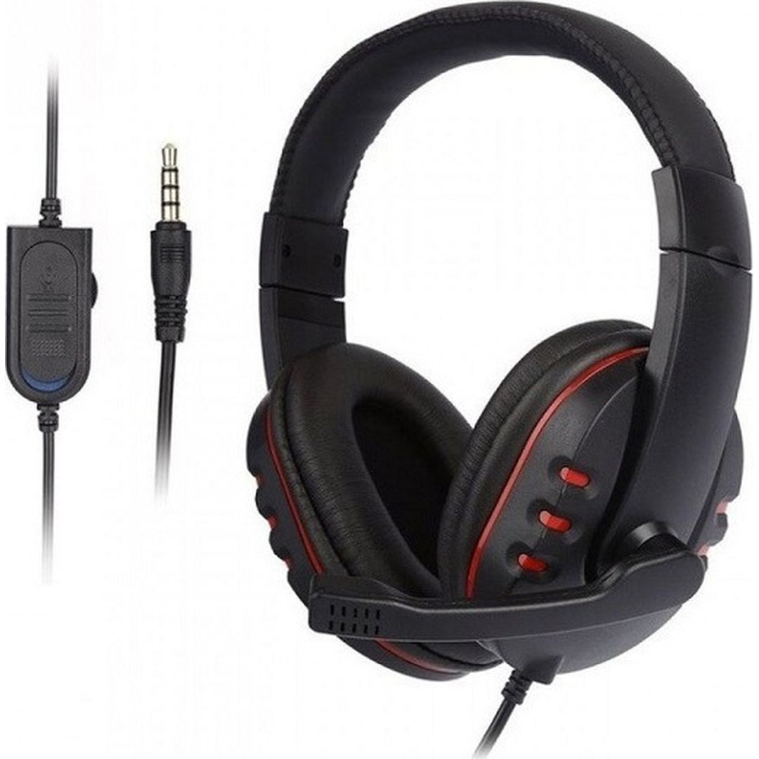 GM-002 Over Ear Gaming Headset με σύνδεση 3.5mm Black/Red