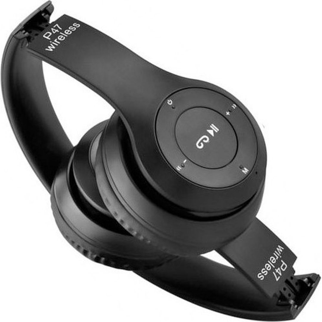 P47 Wireless BT On Ear Ακουστικά Μαύρα