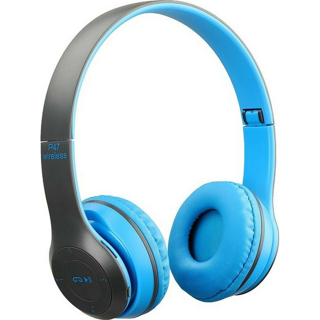 P47 Wireless BT Over Ear Ακουστικά Μπλε