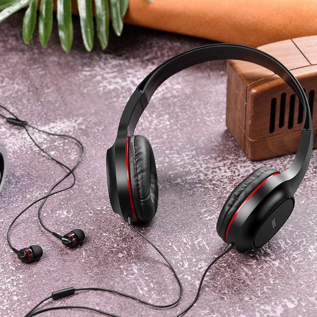 Hoco W24 Enlighten Ενσύρματα On Ear Ακουστικά Χρυσά