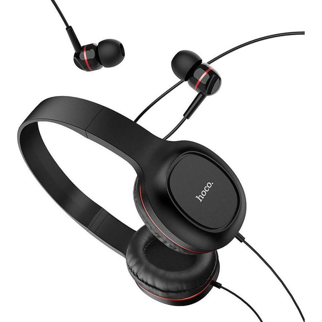 Hoco W24 Enlighten Ενσύρματα On Ear Ακουστικά Κόκκινα