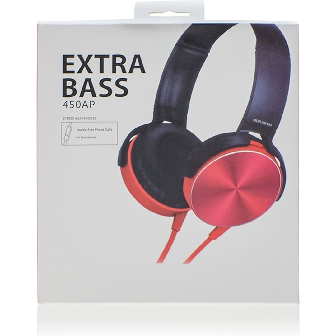 On Ear Extra Bass Ενσύρματα On Ear Ακουστικά Κόκκινα