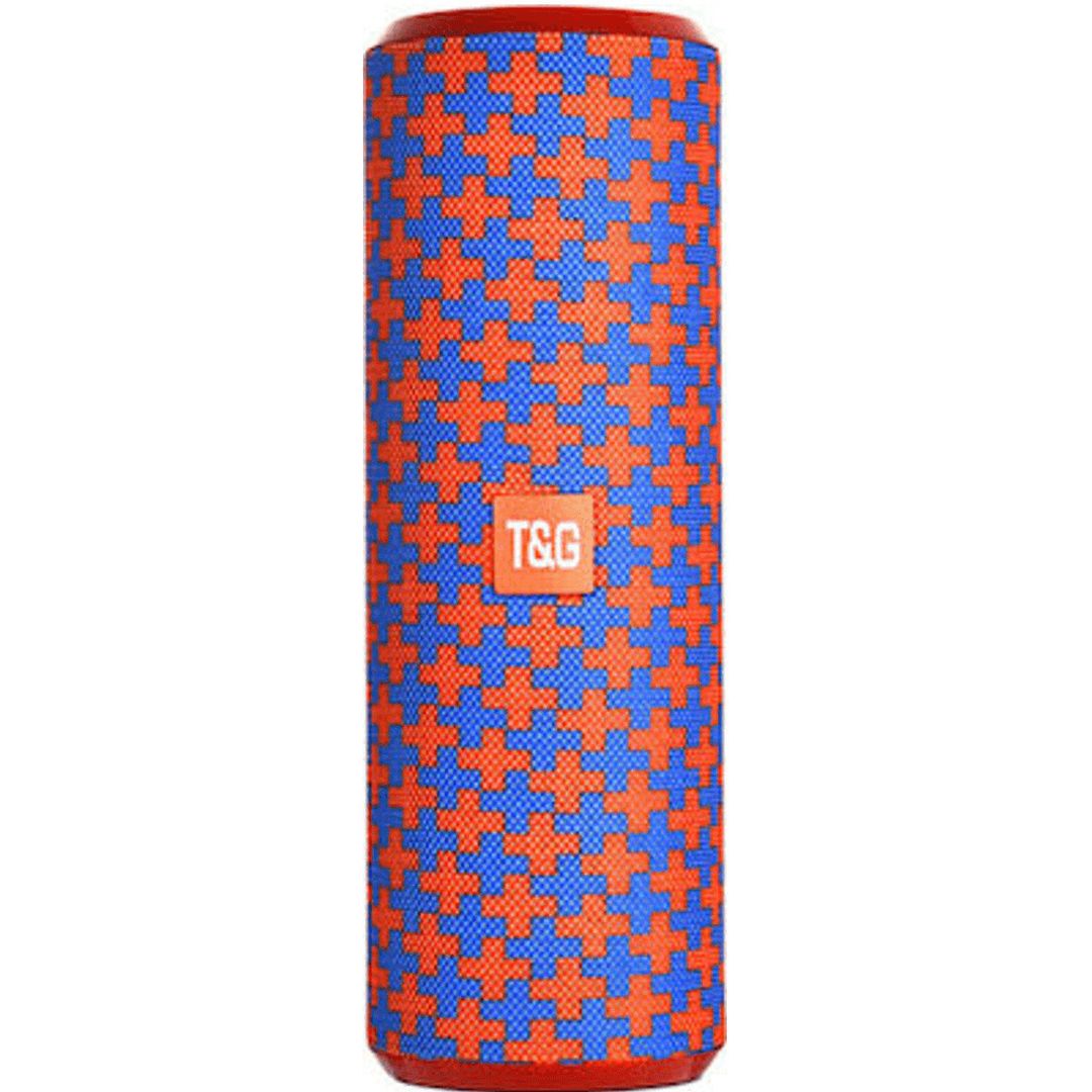 T&G TG-126 Ηχείο Bluetooth 10W με Διάρκεια Μπαταρίας έως 6 ώρες Blue/Red