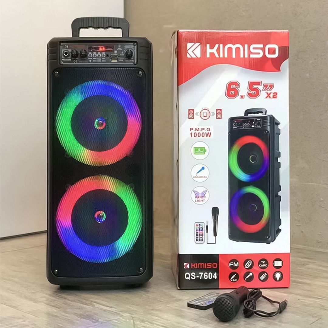 Kimiso Σύστημα Karaoke με Ενσύρματo Μικρόφωνo JSQ7604 σε Μαύρο Χρώμα