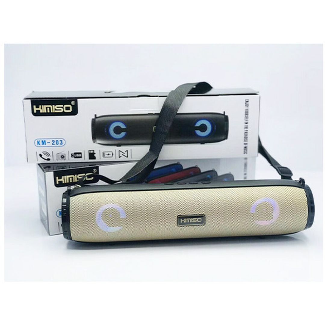 Kimiso KMS203 Ηχείο Bluetooth 10W με Διάρκεια Μπαταρίας έως 3 ώρες Black/Gold