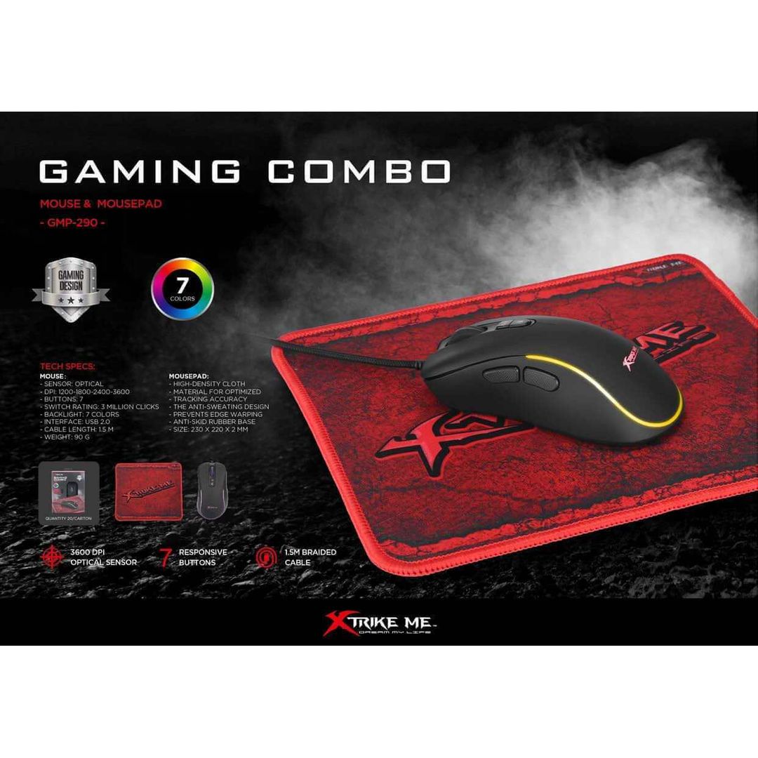 Xtrike Me GMP-290 Gaming Ποντίκι Μαύρο