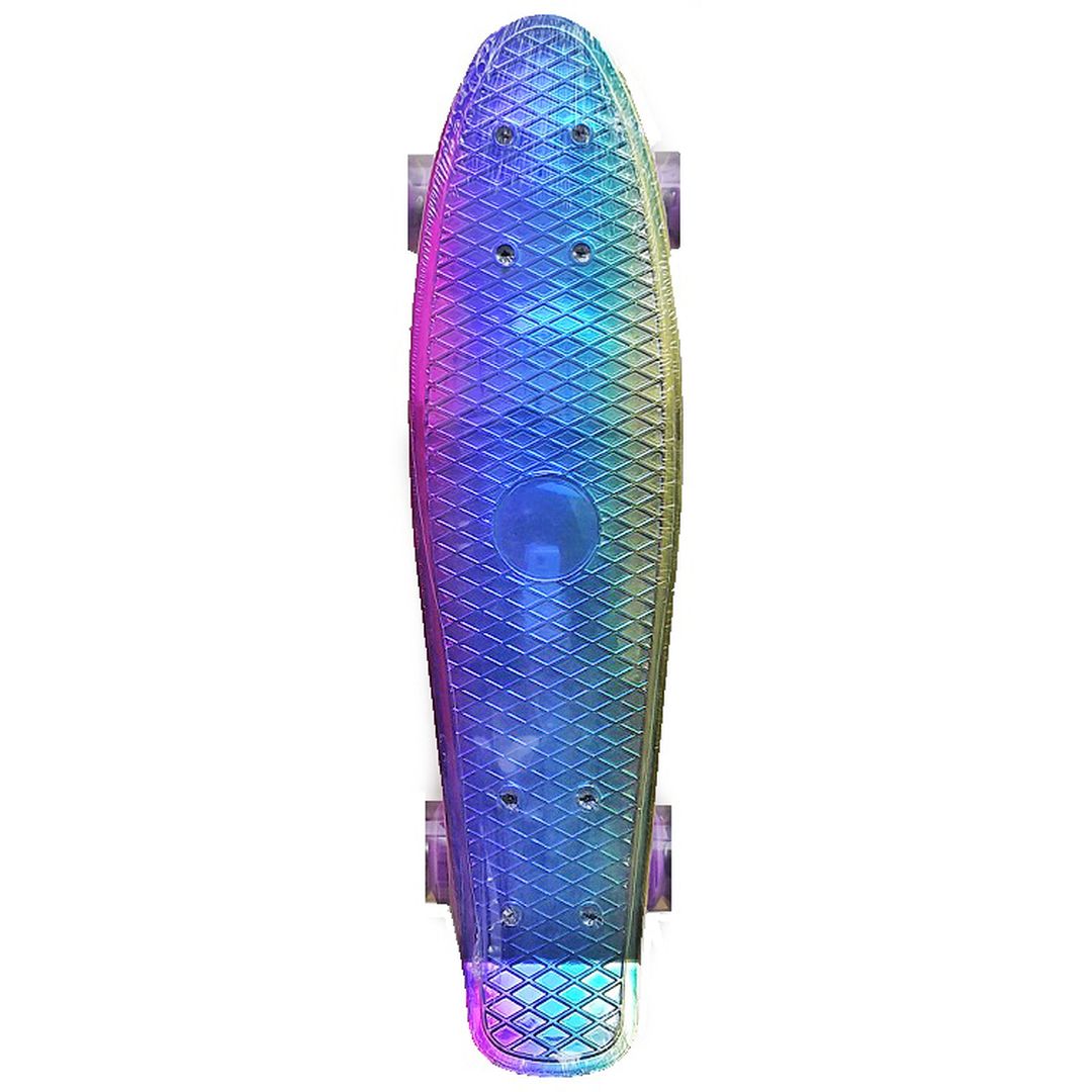 Penny Board Skateboard 22 Τροχοσανίδα Σκέητμπορντ με Τροχούς & Λαβή 55x14x9.5cm YB-105 μπλε-ροζ