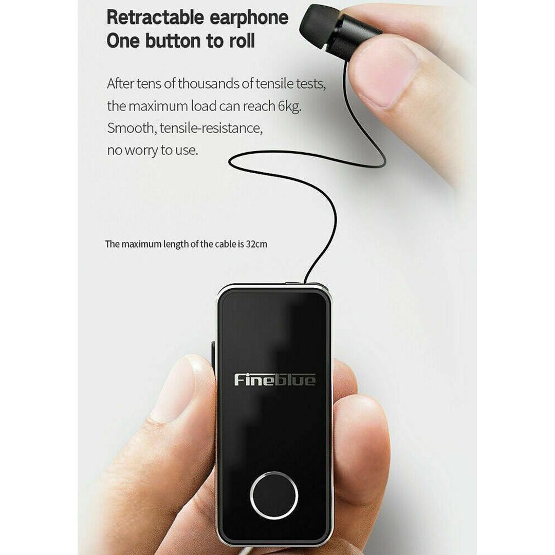 Fineblue F2 Pro In-ear Bluetooth Handsfree Ακουστικό Πέτου Λευκό