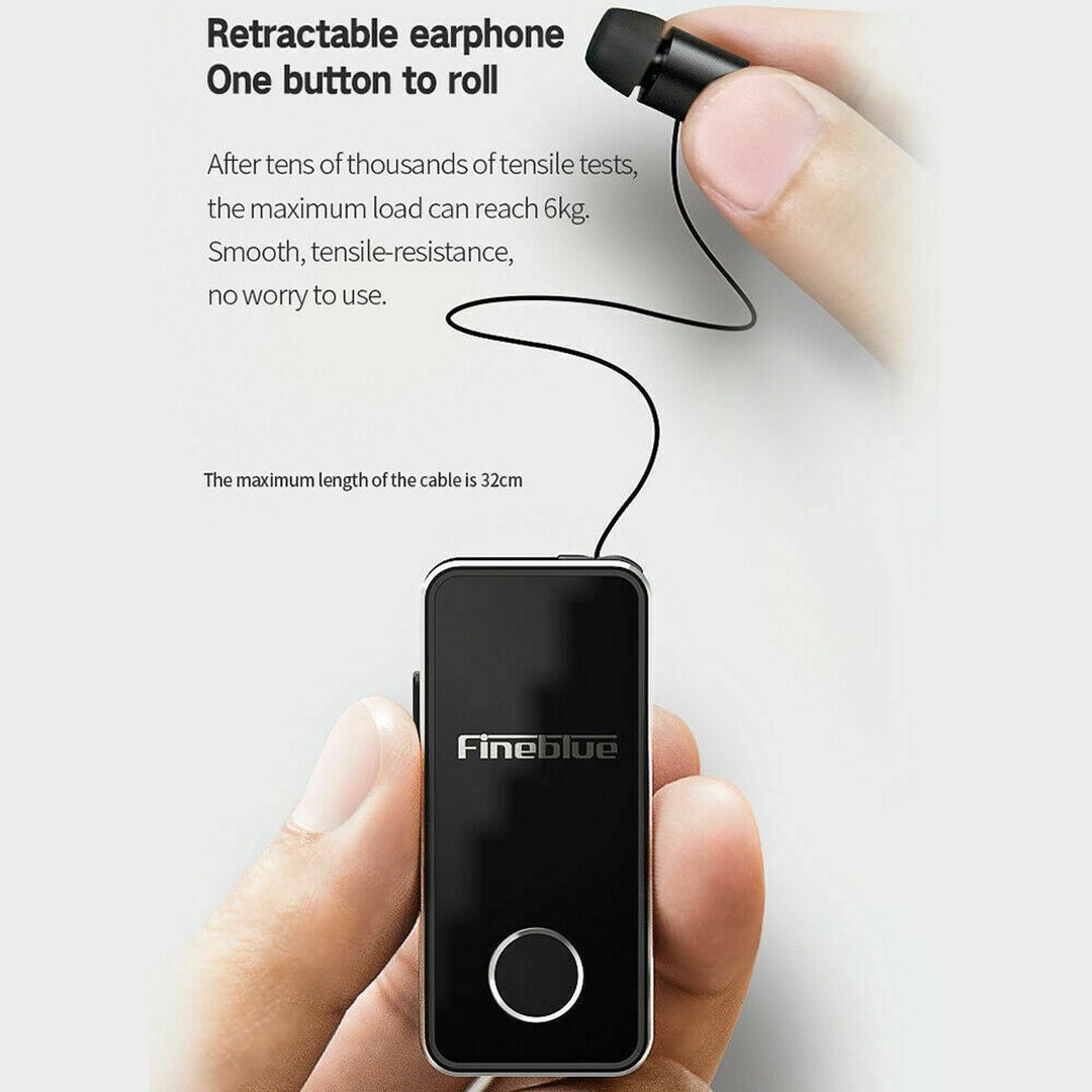 Fineblue F2 Pro In-ear Bluetooth Handsfree Ακουστικό Πέτου Μαύρο