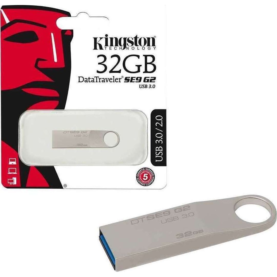 Kingston DataTraveler SE9 G2 32GB USB 3.0 Stick Ασημί