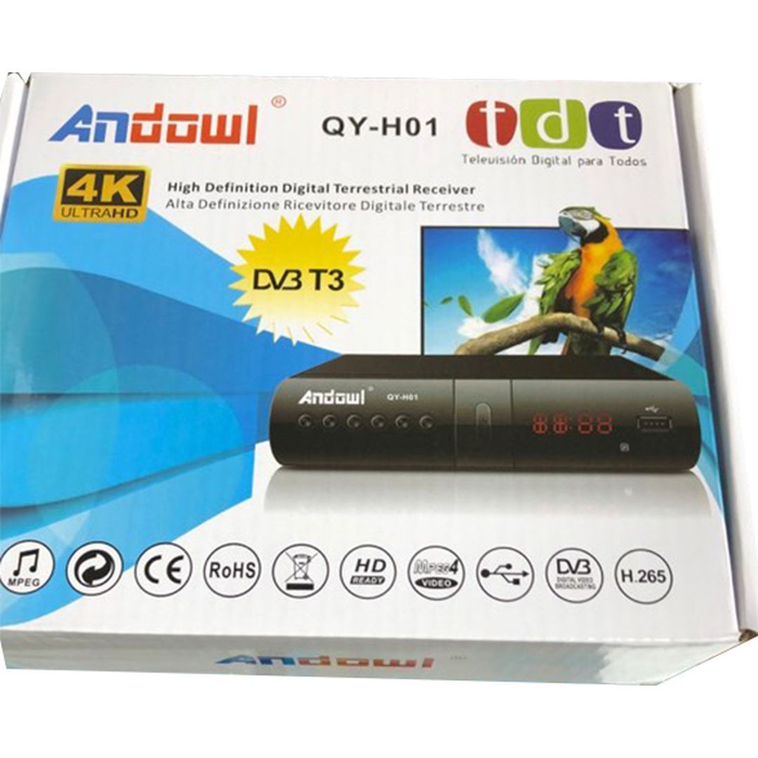 Andowl QY-H01T3 Ψηφιακός Δέκτης Mpeg-4 4K UHD Σύνδεσεις HDMI / USB