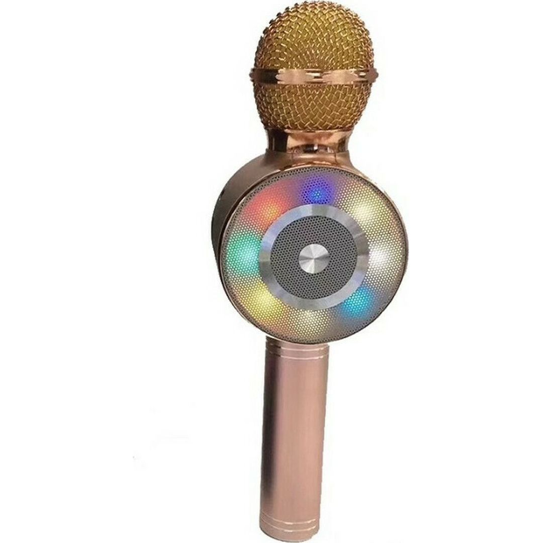 Ασύρματο Μικρόφωνο Karaoke WS-669 σε Ροζ Χρυσό Χρώμα