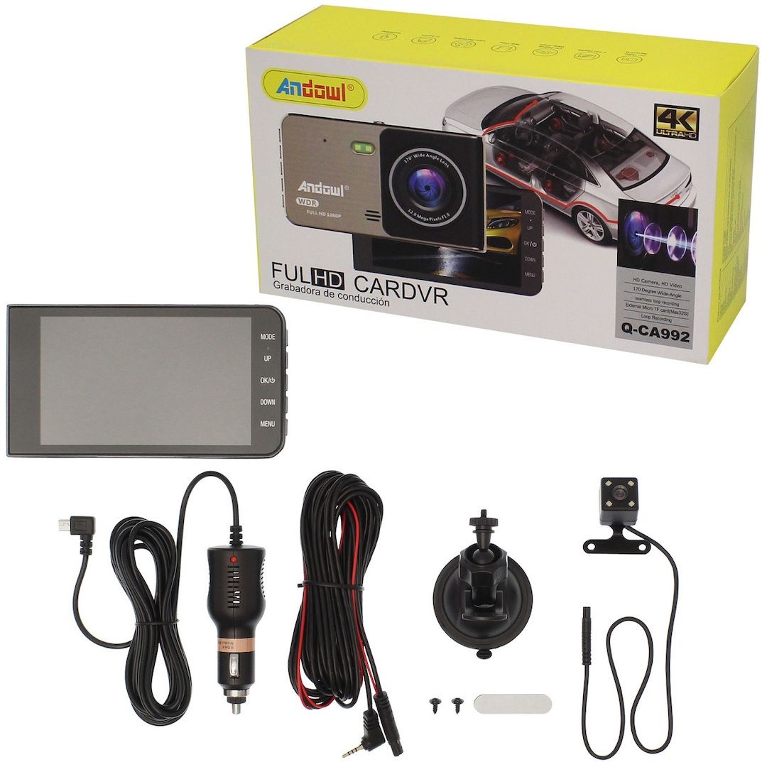 Andowl Q-CA992 Κάμερα DVR Αυτοκινήτου 4K με Οθόνη για Παρμπρίζ FDCA992