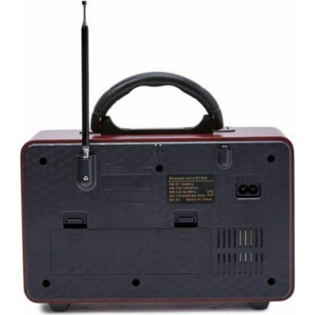 M-111BT Retro Επιτραπέζιο Ραδιόφωνο Επαναφορτιζόμενο με Bluetooth Μαύρο