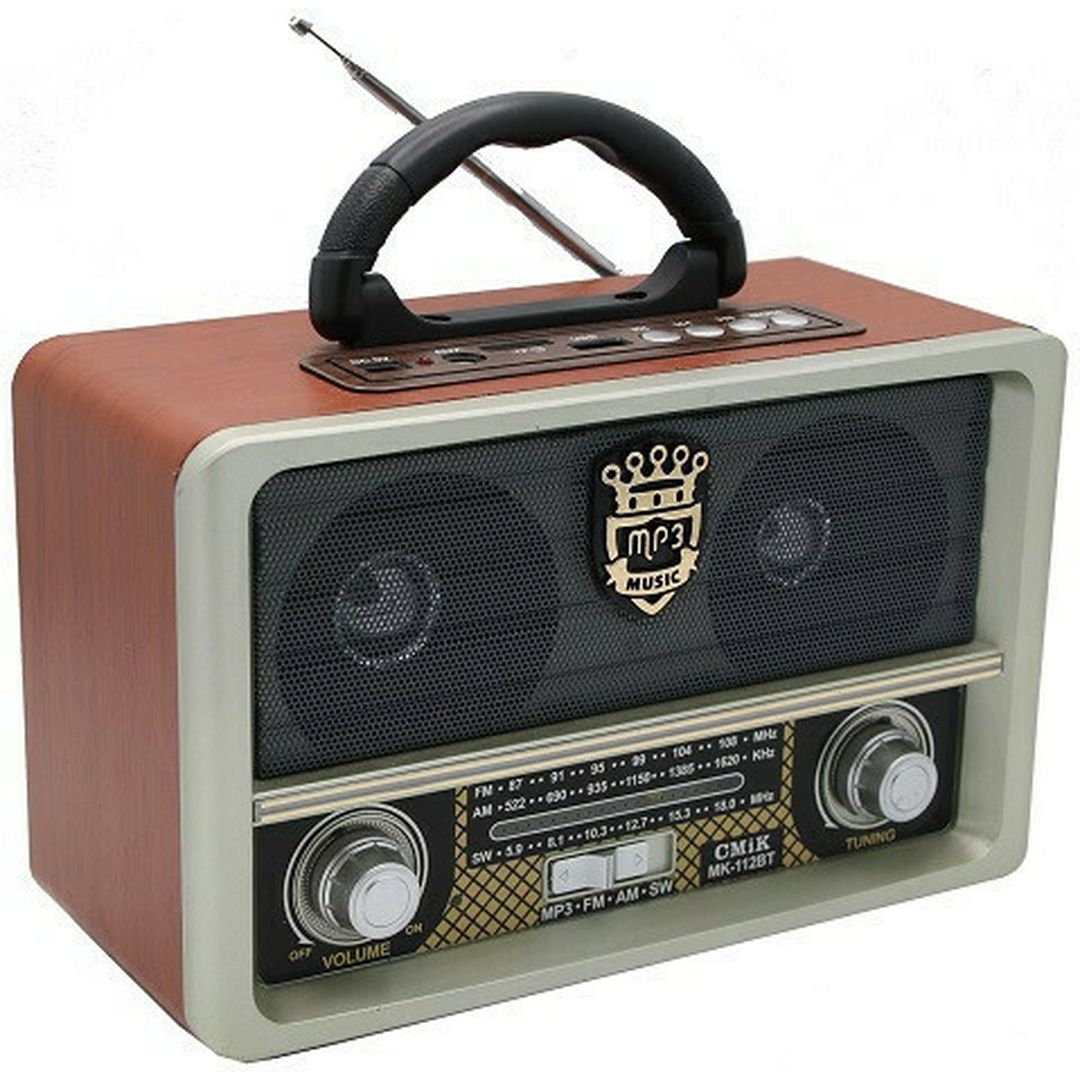 M-112BT Vintage Επιτραπέζιο Ραδιόφωνο Επαναφορτιζόμενο με USB Καφέ