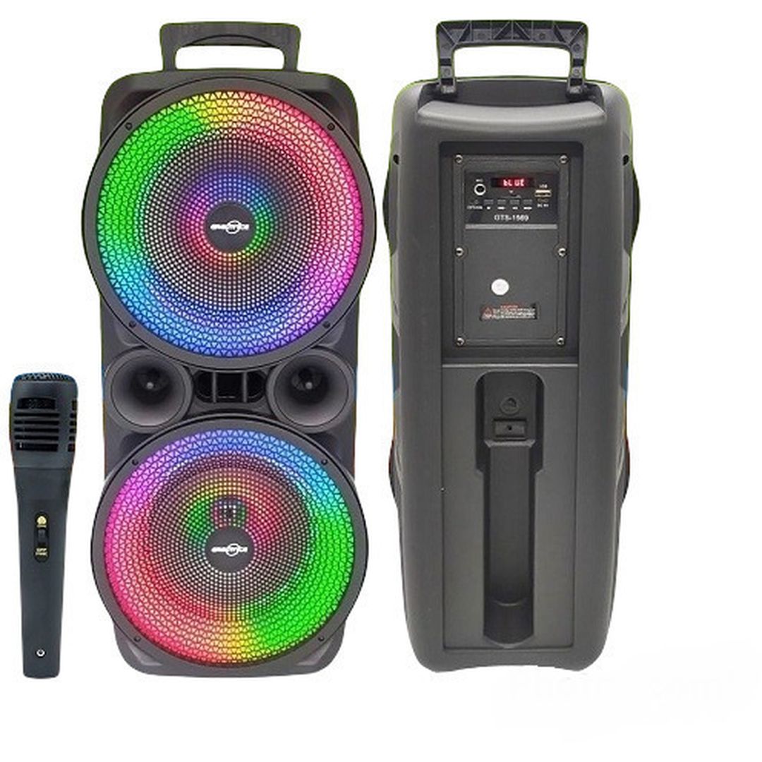 Ηχείο με λειτουργία Karaoke GTS-1569 Και Μικρόφωνο σε Μαύρο Χρώμα
