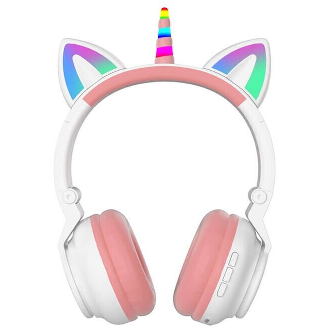 Unicorn STN-27 Ασύρματα Bluetooth Over Ear Ακουστικά με 7 ώρες Λειτουργίας Λευκά