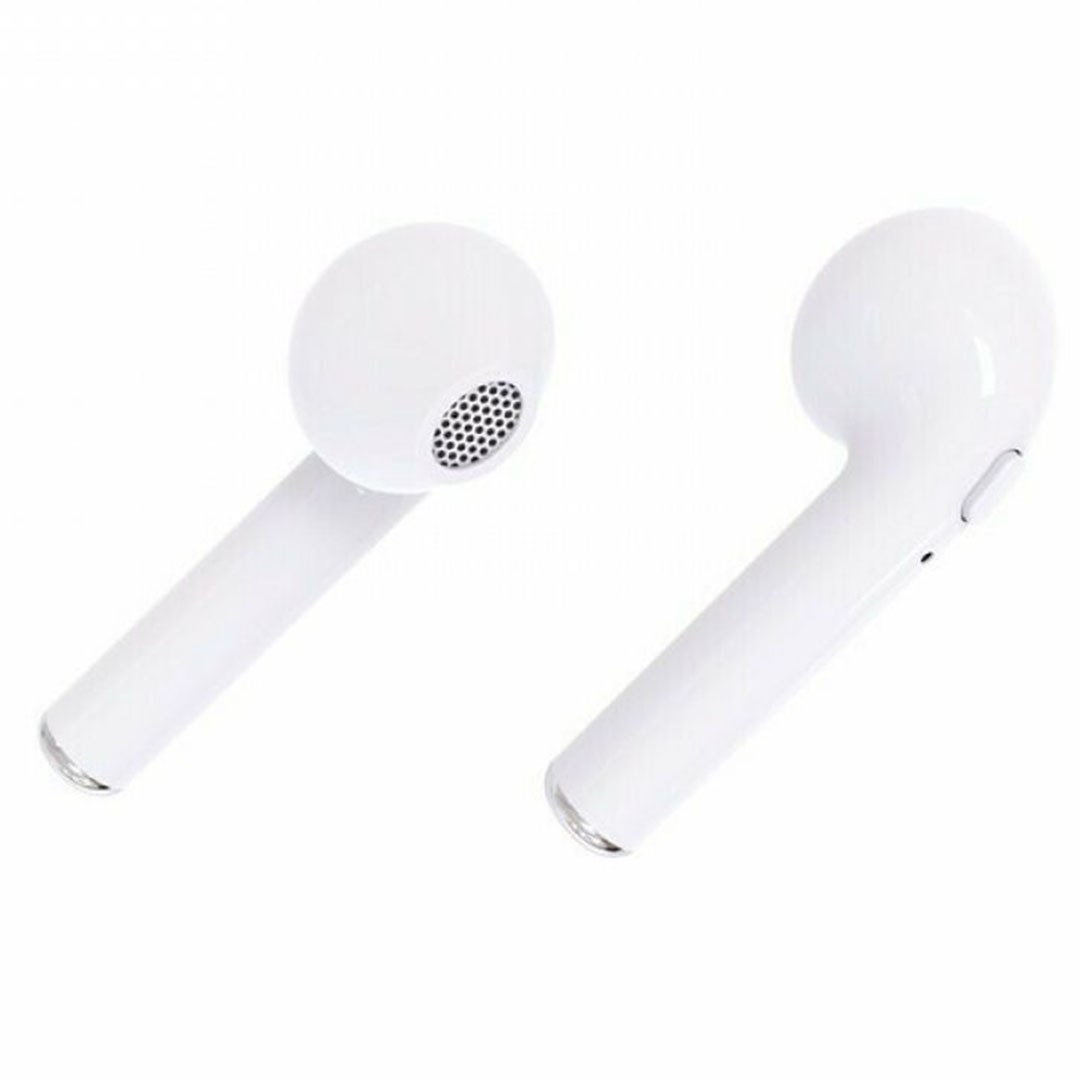 I7 Earbud Bluetooth Handsfree Ακουστικά με Θήκη Φόρτισης Λευκά