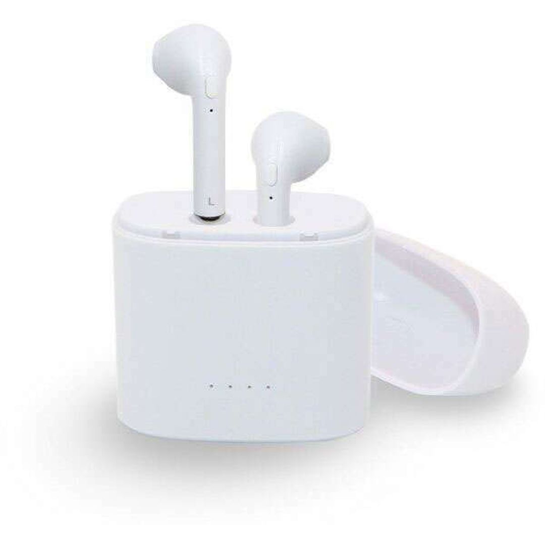 I7 Earbud Bluetooth Handsfree Ακουστικά με Θήκη Φόρτισης Λευκά