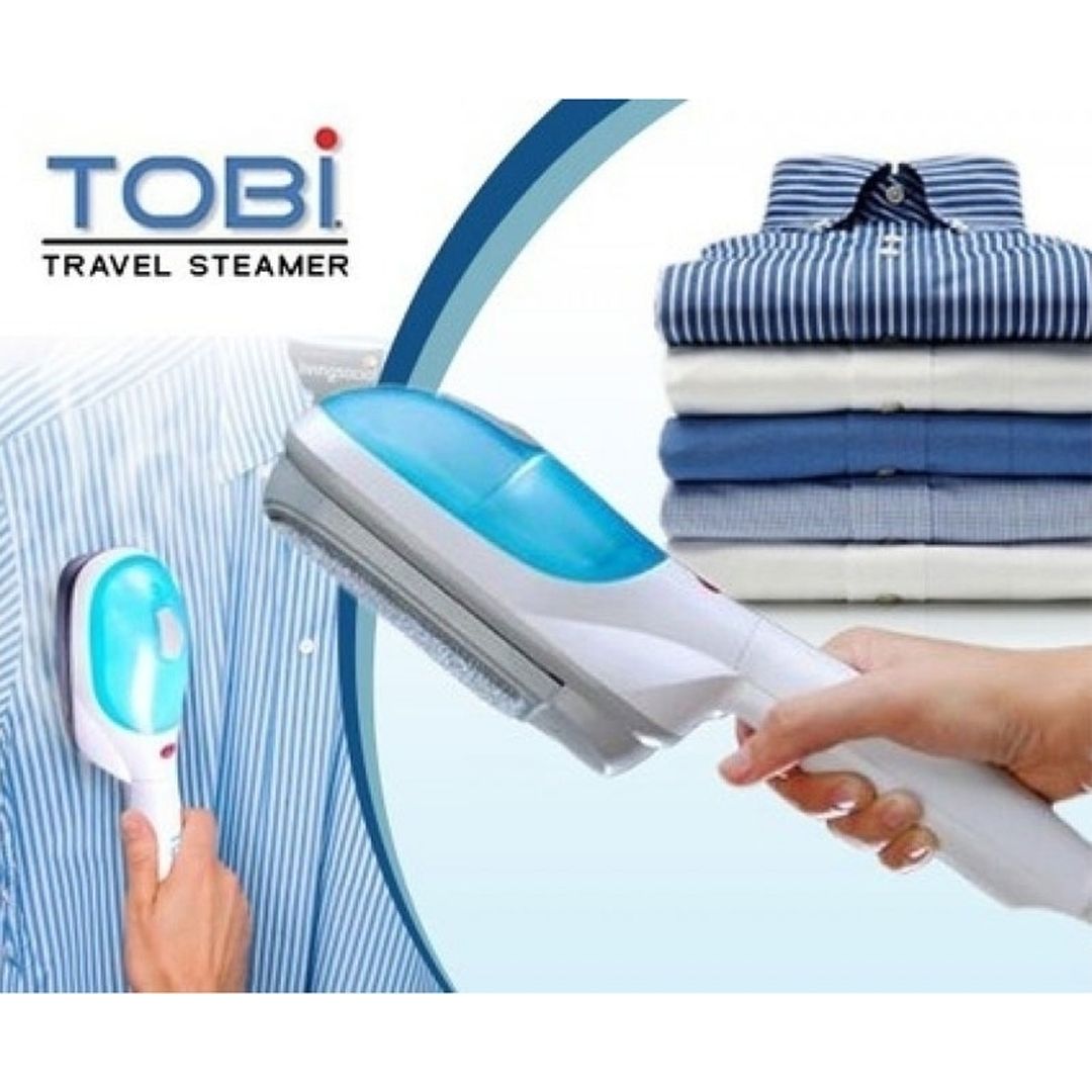 Tobi Travel Steamer Ατμοκαθαριστής Ρούχων Χειρός 650W με Δοχείο 100ml Μπλε