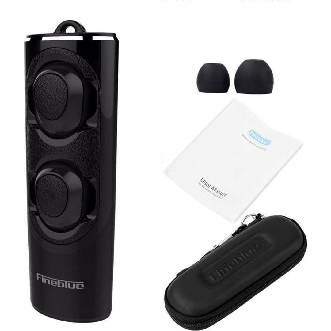 Fineblue RWS-X8 In-ear Bluetooth Handsfree Ακουστικά με Θήκη Φόρτισης Μαύρα