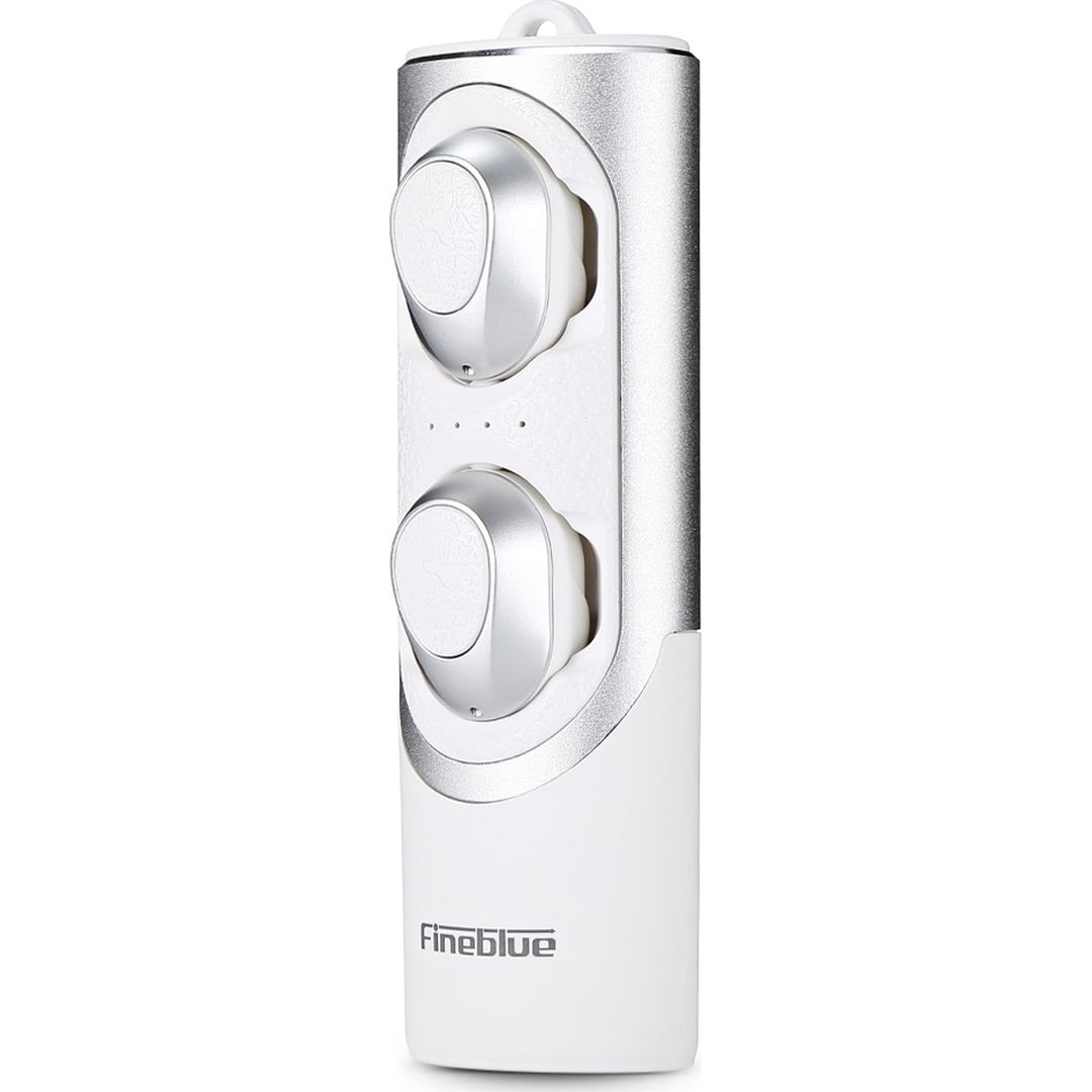 Fineblue RWS-X8 In-ear Bluetooth Handsfree Ακουστικά με Θήκη Φόρτισης Λευκά