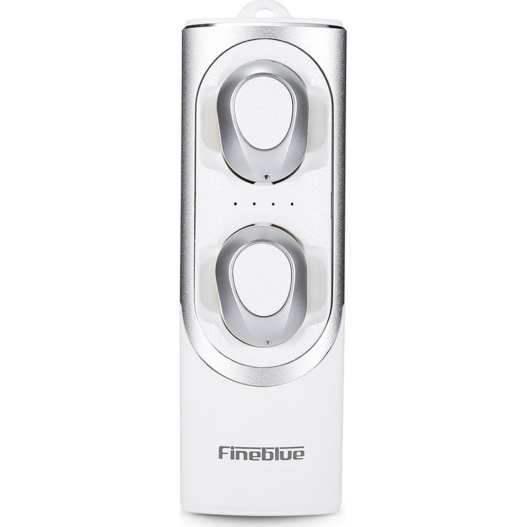Fineblue RWS-X8 In-ear Bluetooth Handsfree Ακουστικά με Θήκη Φόρτισης Λευκά