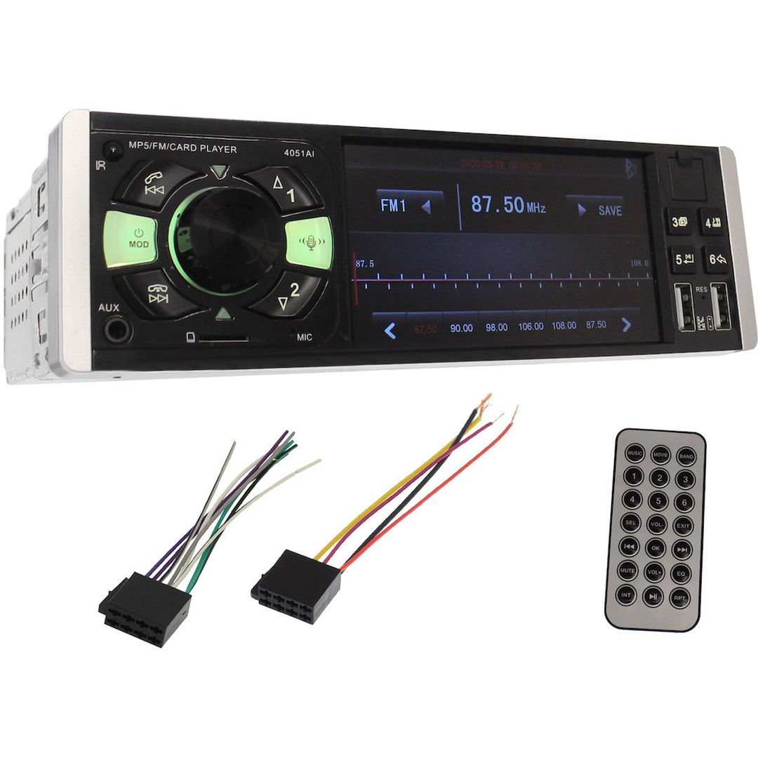 4051AI Ηχοσύστημα Αυτοκινήτου Universal 1DIN (Bluetooth/USB) με Οθόνη 4.1